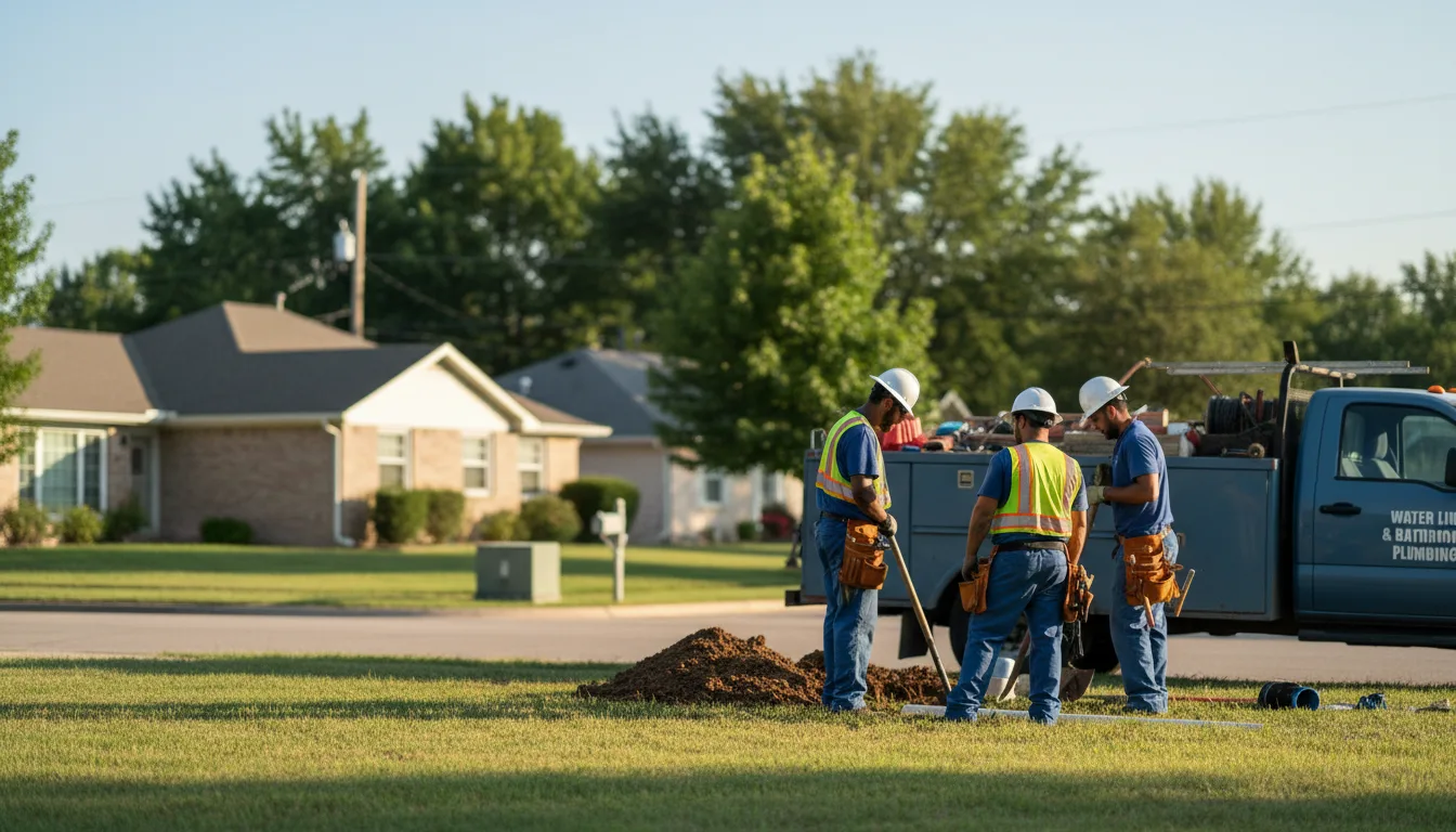 Residential water line and bathroom plumbing service in Guttenberg, IA